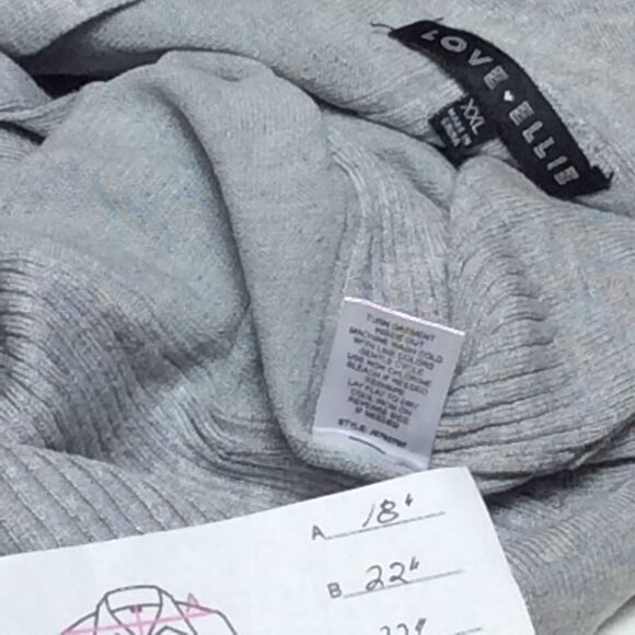 Love Ellie Lightweight Cardigan Casual Long Sleeve XXL Gray‎ Cozy Comfort - Picture 3 of 4